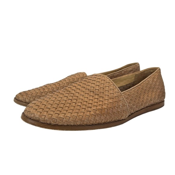 Nisolo Men’s Almond Toe Alejandro Woven Slip on Leather Shoes Brown Size 11 - Picture 2 of 12